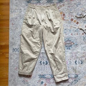 Gap high waisted pleated khakis